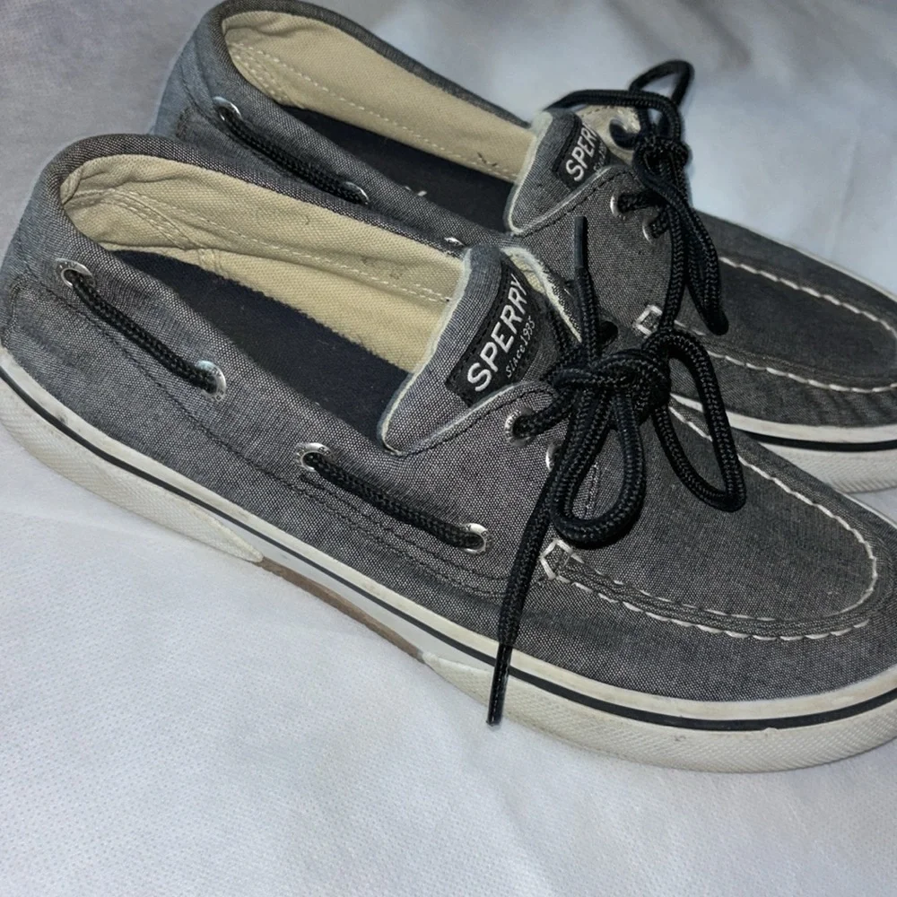 Sperry Slip On Loafer Water Boat Shoes Gray Mens Size 7.5 Good Condition